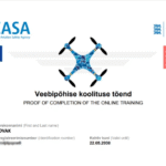 3 Certificate A1A3_copy - Drooni Eksam Eesti