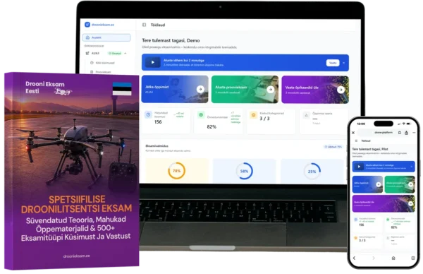 Spetsiifiline (Specific) Kategooria Drooni Litsents Combo – Täielik Kursus, Koolitusmaterjalid & E-Learning Platvorm